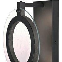 Westinghouse Lighting 63741 Maddox One-Light Dimmable LED Outdoor Wall Fixture, Matte Black Finish with Clear Seeded Glass