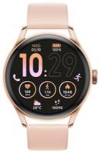 Ice-Watch - ICE smart 3.0-1.2 Rose-gold Nude AMOLED GPS - Women/'s round smartwatch with silicon strap - 025103 (1.20 inches)
