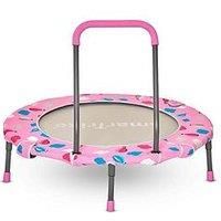 smarTrike 9200003 Indoor Toddler Trampoline with Handle, Ball Pit with 100 Balls Included, Foldable Kids Trampoline, 1-5 Years, Pink
