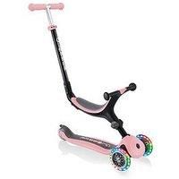 Globber Go Up Foldable Scooter with Lights - Pastel Pink