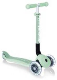 Globber Junior Ecological Fold Lights Scooter - Pistachio