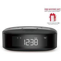Philips Radio Alarm Clock R3505/12 Radio DAB+ (Double Alarm, Sleep Timer, Compact Design, DAB+/FM Digital Radio, Automatic Time Synchronization, Battery Backup) - 2020/2021 Model