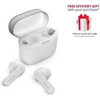 PHILIPS TAT2139WT/00 True Wireless In Ear Bluetooth Headphones - Small buds. Great value Natural sound. Dynamic bass, Pocket-sized charging case, Clear calls - White