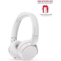 Philips TAH4209BL Lightweight On Ear Wireless Bluetooth Headphones with Passive Noise Isolation - 55 Hours Play Time, Natural Sound, Clear Calls, Dynamic Bass, 2 Hours USB-C Charging - Blue