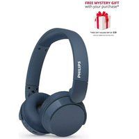 Philips TAH4209BL/00 Lightweight Wireless Bluetooth On-Ear Headphones – Up to 55h Playtime, Blue