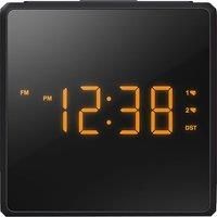 Philips Tar4500 Dual Alarm Fm Clock Radio Usb-C Charging Port In Black