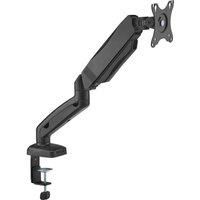 Essentials Single Spring Screen Arm Black Vesa 75 / 100 Swivel And Tilt Mount