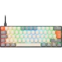 NOS C-450 Mini Pro RGB Mechanical Gaming Keyboard - 1973, Black,Cream,Silver/Grey,Orange