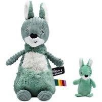Kangaroo Plush Soft Cuddly Toy Mum & Baby Allezou Green Animal Plushie