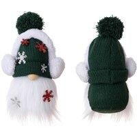 Single Gnome With Earmuffs Christmas Decor- Or A Pack Of 3 - Red