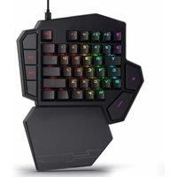 Refurbished: Redragon Diti K585 One-handed Keyboard (Blue Switches), B