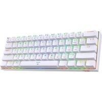 Redragon K630 Dragonborn 60% Wired RGB Gaming Keyboard, 61 Keys Compact Mechanical Keyboard with Tactile Red Switch, Pro Driver Support, White