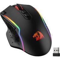 Redragon M810 Pro Wireless Gaming Mouse, 10000 DPI Wired/Wireless Gamer Mouse w/Rapid Fire Key, 8 Macro Buttons, 45-Hour Durable Power Capacity and RGB Backlit for PC/Mac/Laptop