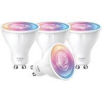 TP-Link Tapo Smart Wi-Fi Spotlight, Multicolour, White Tunable, GU10 Lamp Base, Remote Control, Energy Saving, Works with Alexa & Google Home, No hub required Tapo L630(4-pack) [Energy Class E]