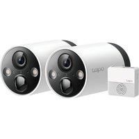 TP-Link Smart Wire-Free Security outdoor 2-Camera System, Water&Dust Resistant, Rechargeable Battery, Hub included, 2K QHD, Smart AI Detection, SD Storage, Works with Alexa & Google Home (Tapo C420S2)