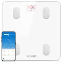 Scales for Body Weight, RENPHO Smart Body Fat Scale Digital Bathroom Weight Bluetooth Scales, 13 Body Composition Analyzer Fitness Track Monitor with Smart App for BMI, BMR, Muscle Mass, White, Elis 1