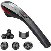 Back Massager, RENPHO Handheld Electric Massager Rechargeable Cordless Massager Percussion Full Body Deep Tissue Massager for Muscles, Neck, Shoulder, Back, Foot, Leg, Calf Relax, Black