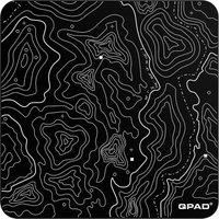 QPAD Glass Superglide Mouse Mat - Black & White, Large