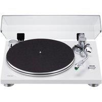 Teac TN-3B-SE/WH Belt Drive Turntable, Record Player, Vinyl Record Player & Turntable (MM Phono EQ Amplifier, SAEC Tonearm, 33 & 45 RPM Speed), White