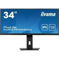 iiyama ProLite 34" UWQHD IPS Monitor 75Hz Res Time 4ms HDMI DP Built-in Speakers