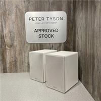 Denon SCN10 Speakers, Two-Way HiFi Speakers for TV Sound System, 2x 65W, Compatible with Receivers & Amplifiers, Elegant Design - White, SCN10WTEM