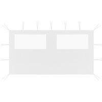 Gazebo Sidewall with Windows 4x2 m White