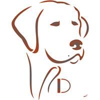 Dog Stencil - (L) - Reusable Pet Animal Wall Stencil 16.5 x 21.5cm