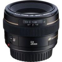 Canon EF 50 mm F/1.4 EF USM for Canon with hood. 