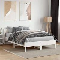 Berkfield Home Bed Frame without Mattress White 140x190 cm Solid Wood Pine