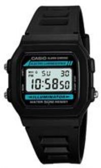 Casio Men's LCD Chronograph Black Resin Strap Water Resistant Digital Watch