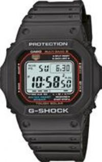 Casio G-Shock Unisex Watch in Resin with Solar Power and Snooze Feature - Rectangular Shaped & Water Resistant