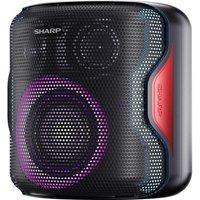 Sharp PS-919(BK) 130W Indoor/Outdoor Portable Party Speaker with Built-inRechargeable Lithium-Ion Battery (up to 14 hrs), Flashing Disco Lights,Bluetooth and TWS (True Wireless Stereo) - Black