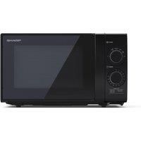 Sharp YC-GS01U-B 700W Solo Microwave Oven with 20 L Capacity, 6 Power Levels & Defrost Function – Black