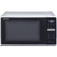 Sharp 17 Litre 700W Silver Solo Digital Microwave with 10 Power Levels, 6 Auto Cook Settings, Defrost Function & Easy Clean, Digital Clock & Timer with Child Safety Lock, RS172TS-UK