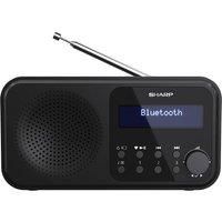 SHARP DR-P420 portable digital radio (DAB/DAB+/FM with RDS, USB, Bluetooth 5.0, 3.5 mm jack alarm clock functions), black