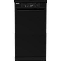 Sharp QWNS1CF49EBEN E Dishwasher Slimline 45cm 10 Place Black New