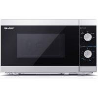 Sharp YC-MS01U-S 800W Solo Microwave Oven with 20 L Capacity, 5 Power Levels & Defrost Function – Silver