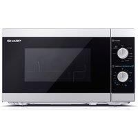 Sharp YC-MG01U-S Silver 20L 800W Microwave with 1000W Grill and Dial Control