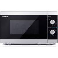 Sharp YC-MG01U-S Silver 20L 800W Microwave with 1000W Grill and Dial Control