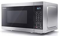 Sharp YC-MG02U-S Silver 20L 800W Microwave with 1000W Grill and Touch Control