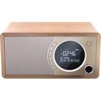 Sharp DR-450(BR) 6W DAB+ FM Bed Side Radio with Bluetooth & LED Display - Brown