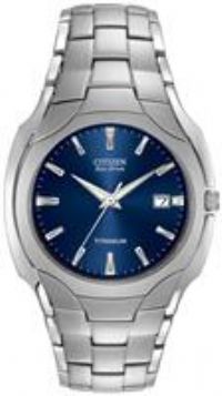 Citizen Men's Eco-Drive Silver Titanium Bracelet Watch