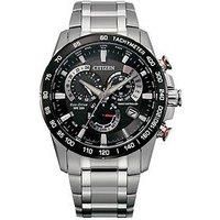 Citizen Men Eco-Drive Chrono A-T Alarm Radio Controlled Bracelet WatchCB5898-59E
