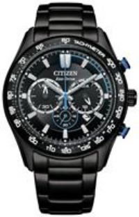 Citizen Men's Eco-Drive Black Sterling Silver Bracelet Watch