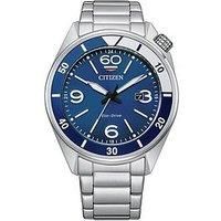 Citizen Mens Analogue Eco-Drive Watch with Stainless Steel Strap AW1711-87L