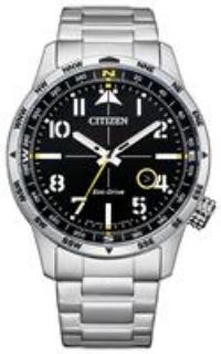 Citizen Men Analogue Eco-Drive Watch with Stainless Steel Strap BM7550-87E