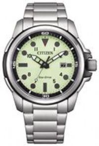 Citizen Men's Eco-Drive Lume Dial Stainless Steel Watch