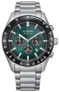 Citizen Eco-Drive Chronograph Green Dial Men's Watch CA4674-58X