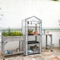 VegTrug Grey Wooden Greenhouse Nursery & PE Cover Wash