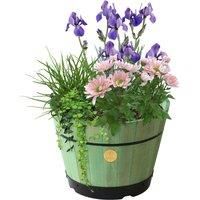 VegTrug Medium 46cm Barrel Tapered Planter  Sage Green